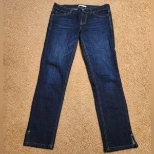 White House Black Market Noir Skinny Dark Wash Ankle Jeans, size 4